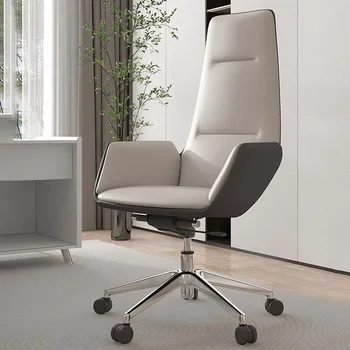 נורדי עור המחשב כיסא משרדי ארגונומי להארכה שחור מעצב בסלון כסא מנהל הלשכה Meuble קישוט